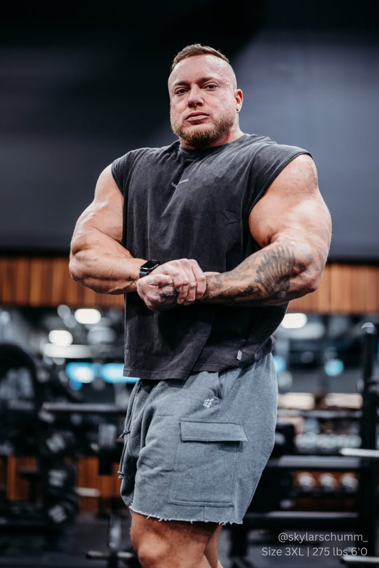 Box Cut Muscle Tee - Black