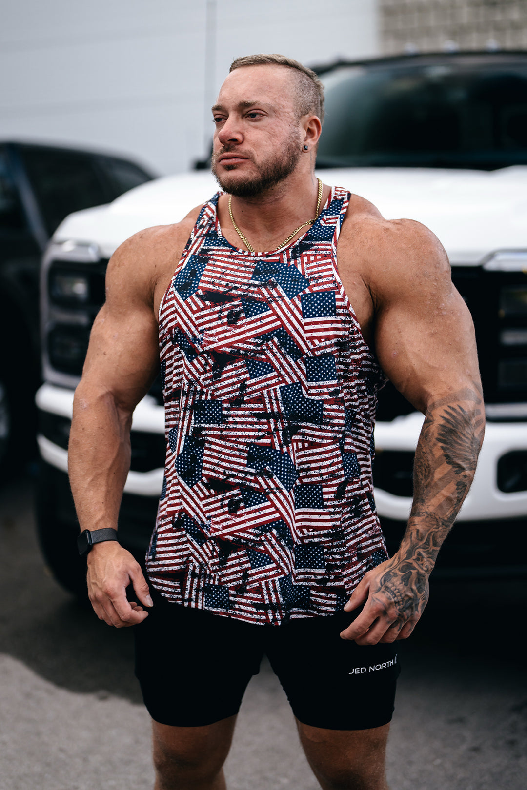 Graphic Muscle Stringer - USA Flag