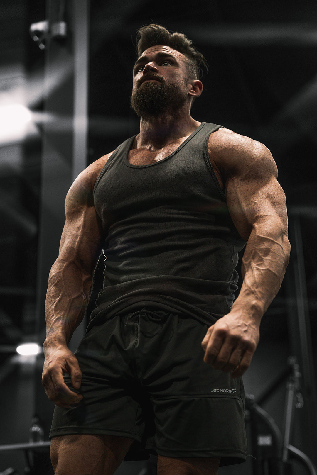 Ribbed Muscle Tank Top - Dark Gray