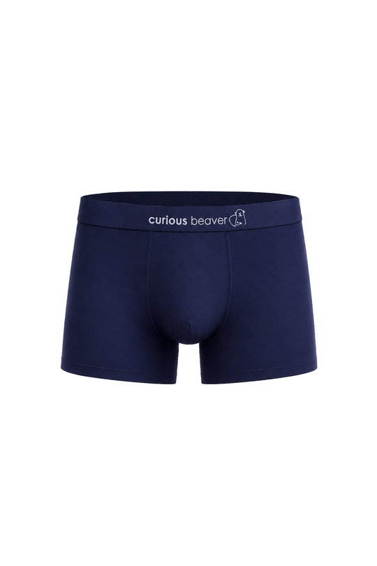 Men's Soft Modal Boxer Briefs - Navy