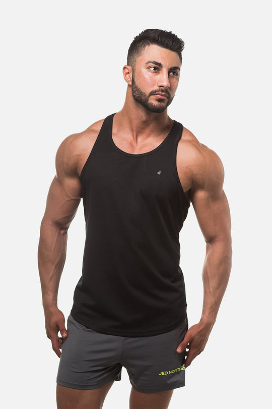 Fast-Dry Bodybuilding Workout Stringer - Black