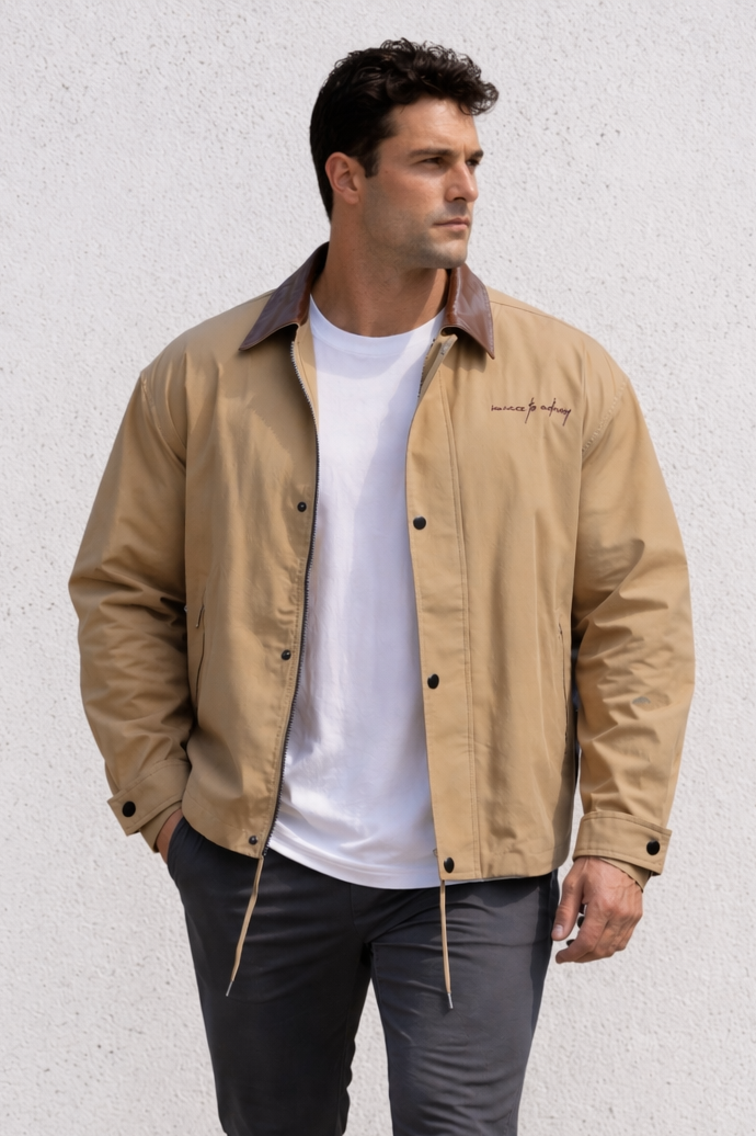 Men’s Oversized Canvas Jacket - Khaki