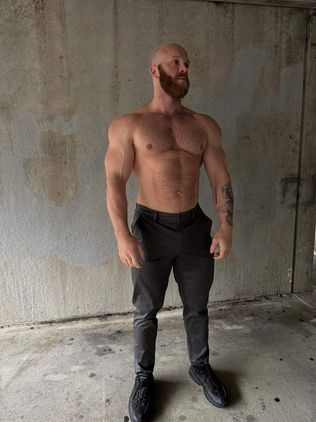 Smart Casual Chino Pants - Dark Gray