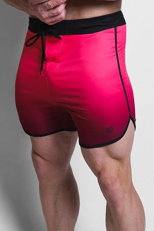 Men's Physique Board Shorts - Electric Crimson
