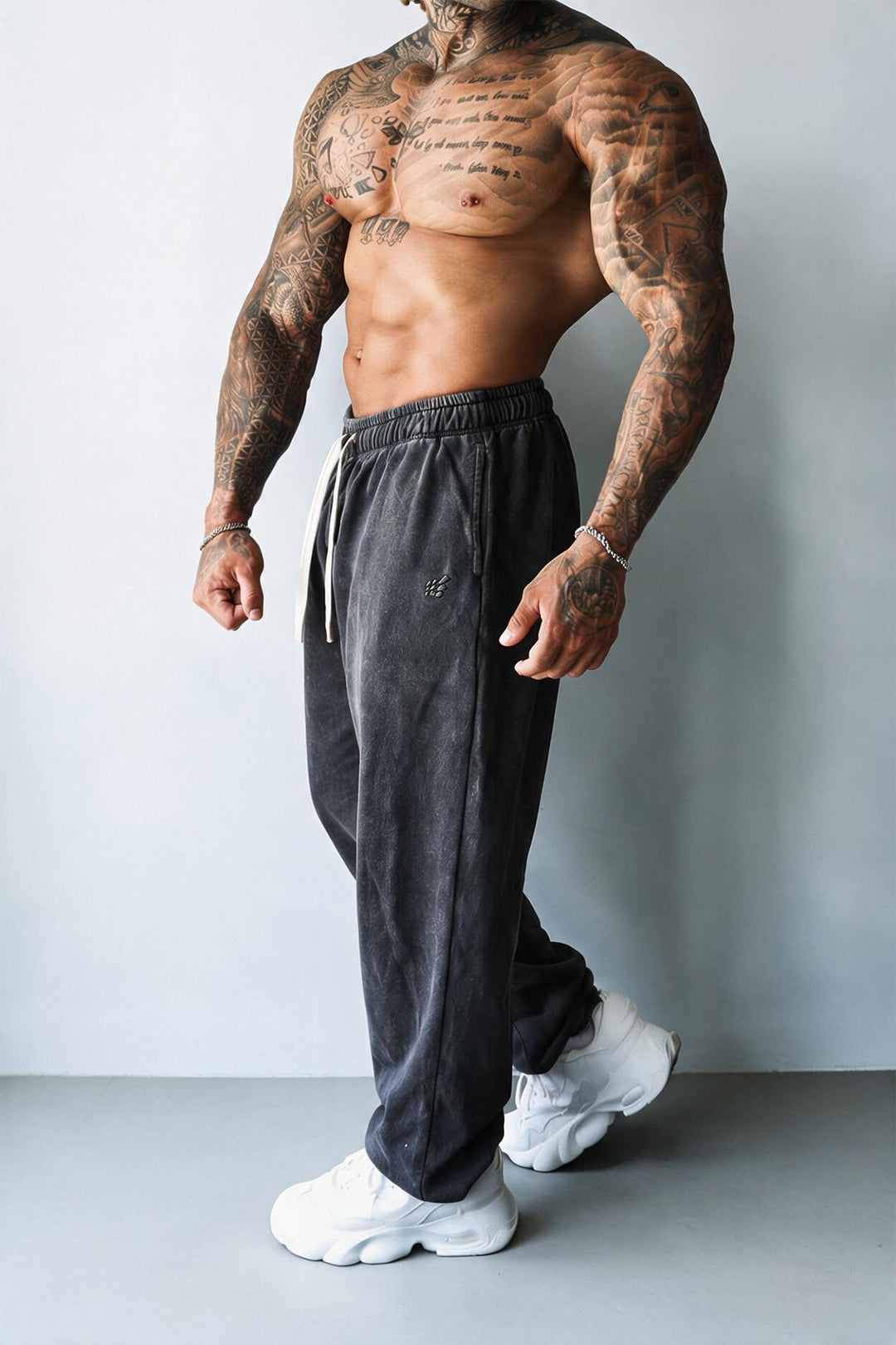 Loose Fit Comfort Joggers - Washed Black