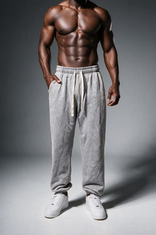 Loose Fit Comfort Joggers - Washed Gray