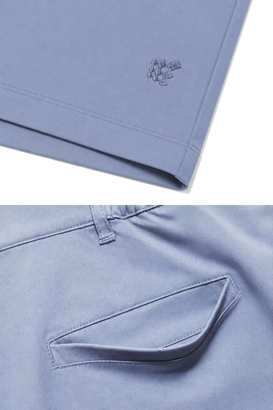 Flex Waist Chino Shorts - Light Blue