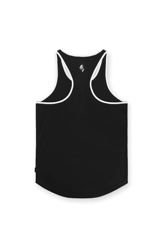 Fast-Dry Bodybuilding Workout Stringer - Black w White Menace