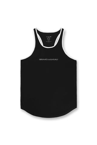 Fast-Dry Bodybuilding Workout Stringer - Black w White Menace