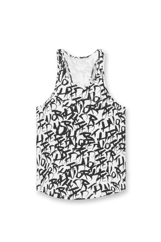 Graphic Muscle Stringer - Chaotic White - Jed North