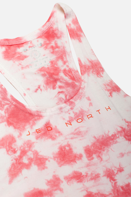 Classic Bodybuilding Racerback Stringer - Red Tie Dye