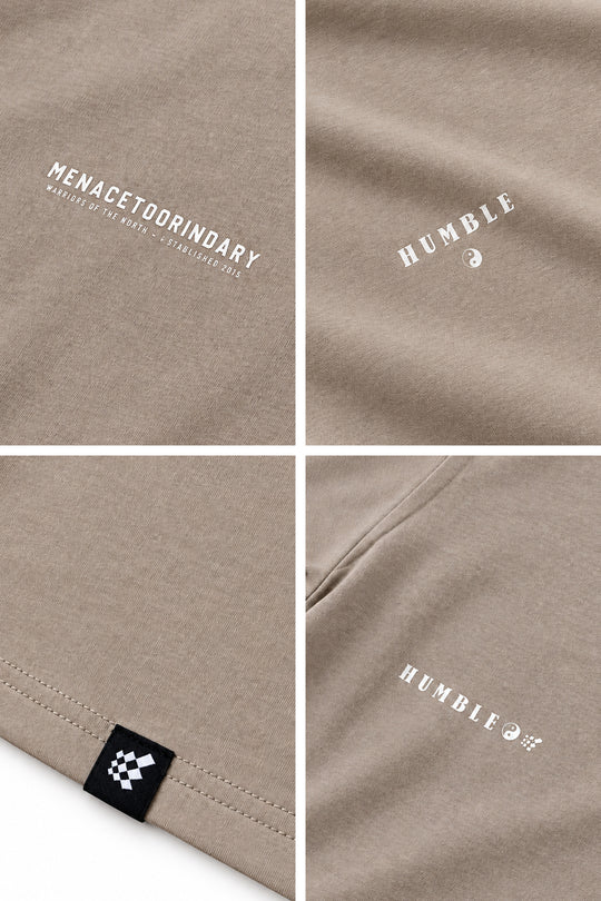Energy Oversized T-Shirt - Humble Logo Stone Gray
