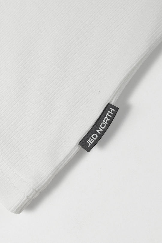 Ribbed Muscle Tank Top - White