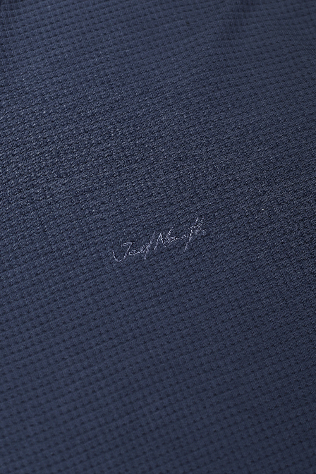 Waffle Henley T-Shirt - Dusty Blue