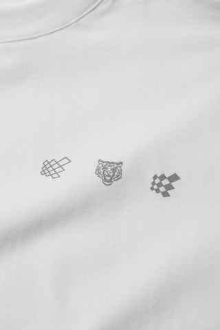 Oversized Raw-Cut Cropped Tee - White