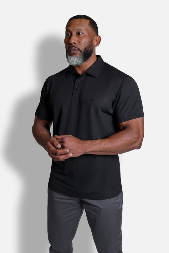 Fast-Dry Polo T-Shirt - Black