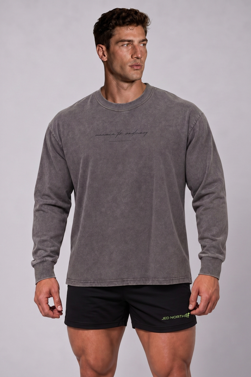 Vintage Wash Long Sleeve T-Shirt - Storm Gray