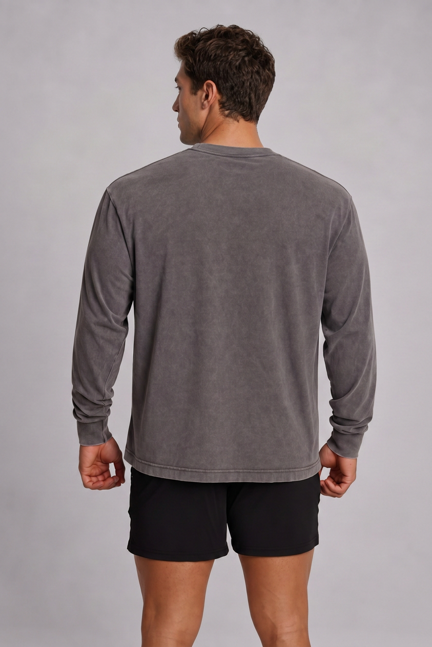 Vintage Wash Long Sleeve T-Shirt - Storm Gray