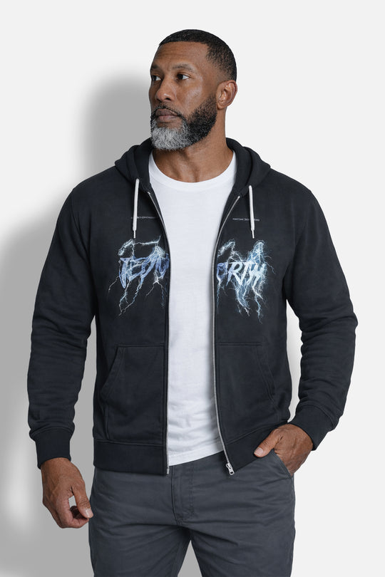 Limited Edition Zip-Up Hoodie - Lightning Black