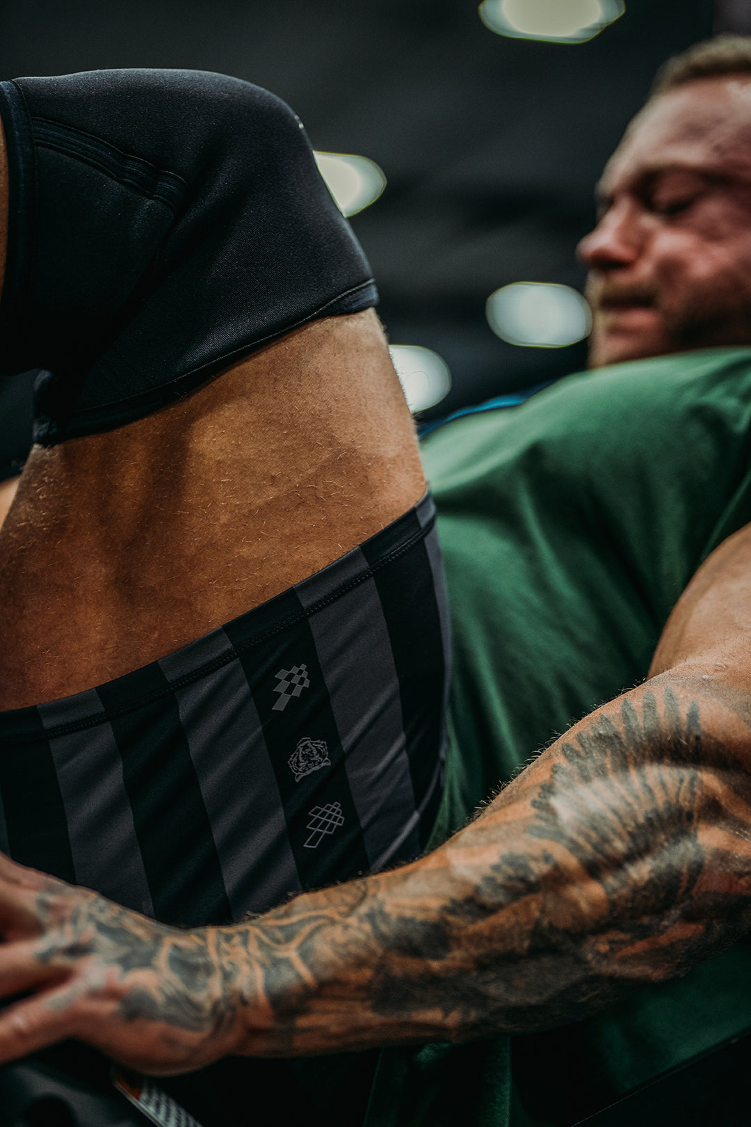 Retro Bodybuilding Shorts - Black & Gray