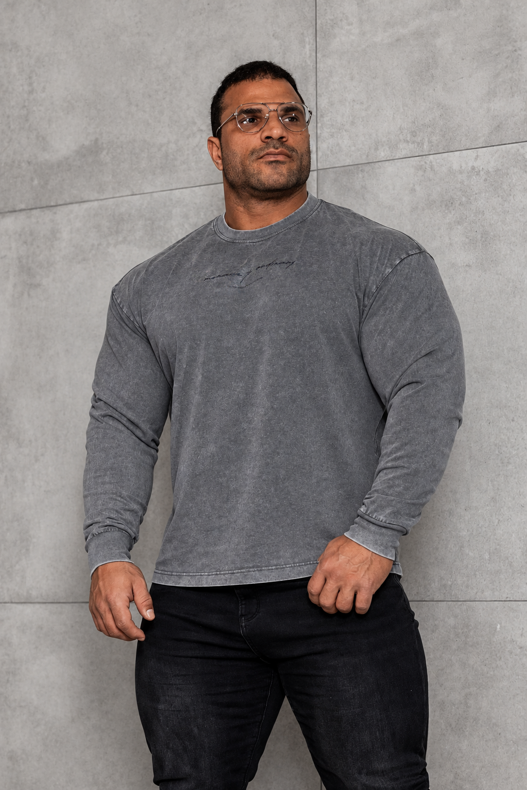 Vintage Wash Long Sleeve T-Shirt - Storm Gray