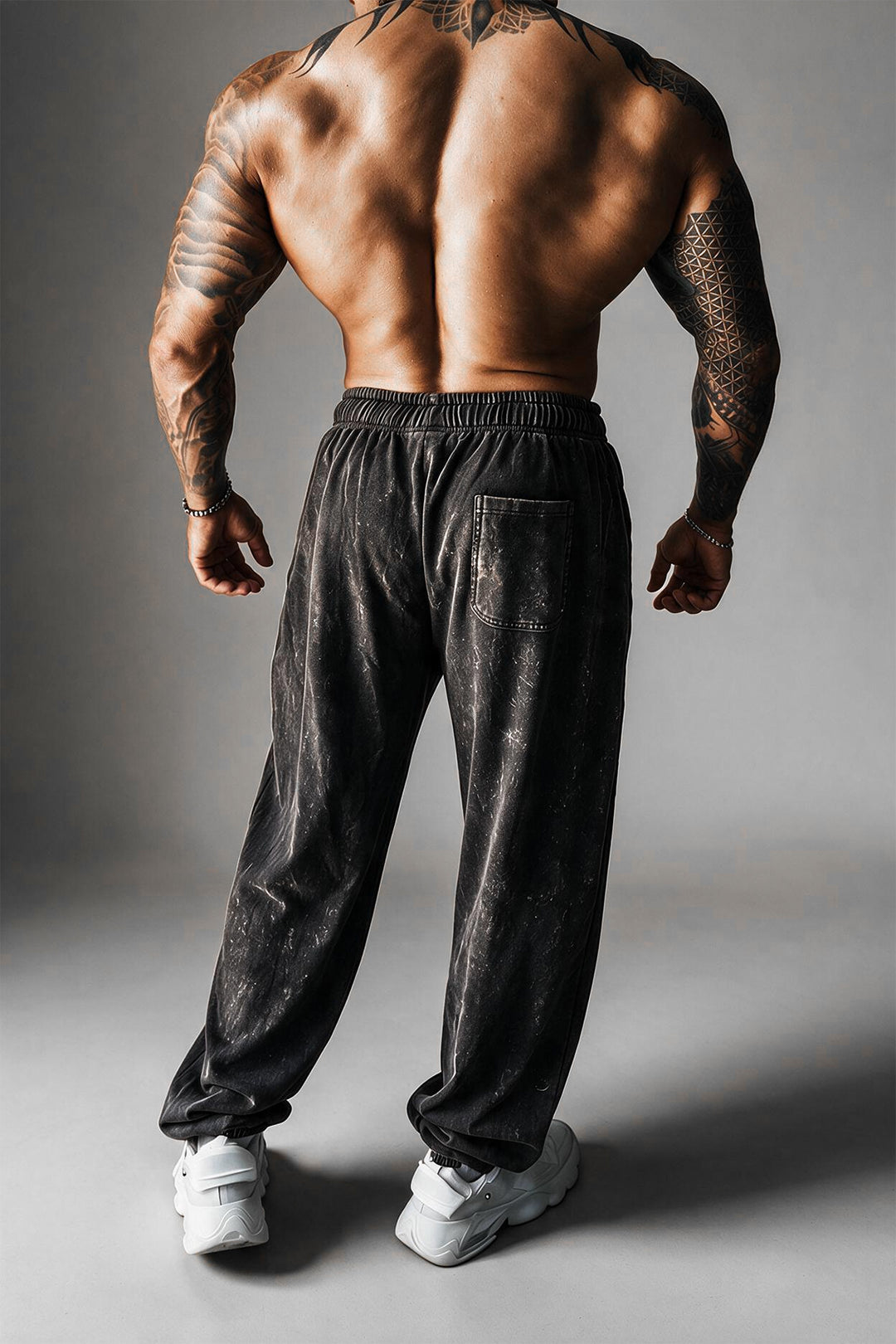 Loose Fit Comfort Joggers - Washed Black