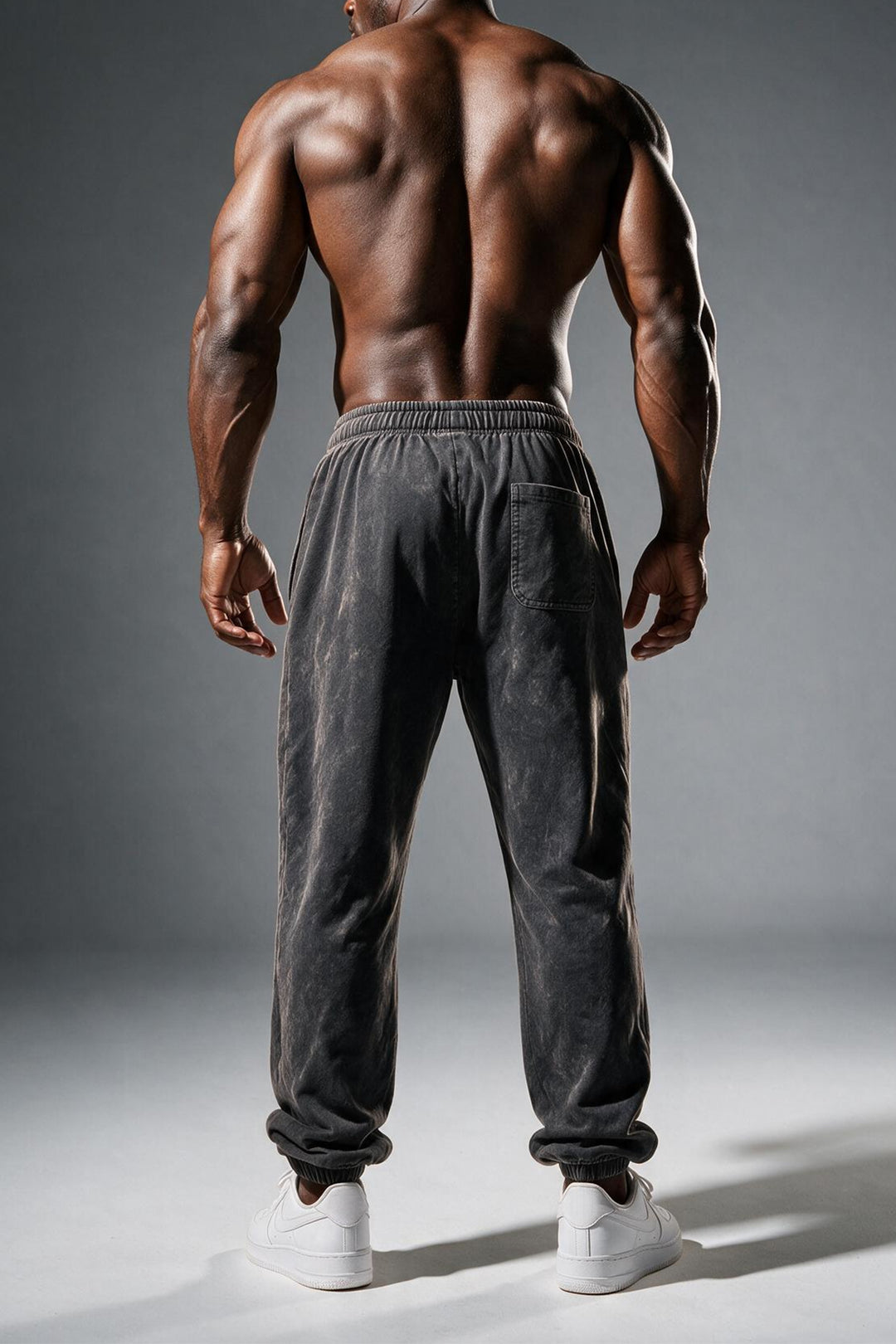 Loose Fit Comfort Joggers - Washed Black