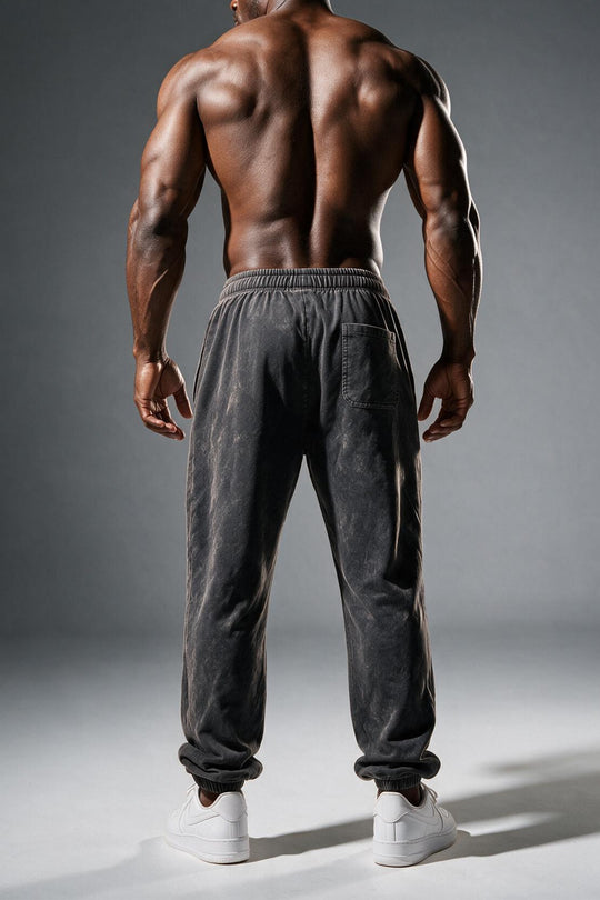 Loose Fit Comfort Joggers - Washed Black