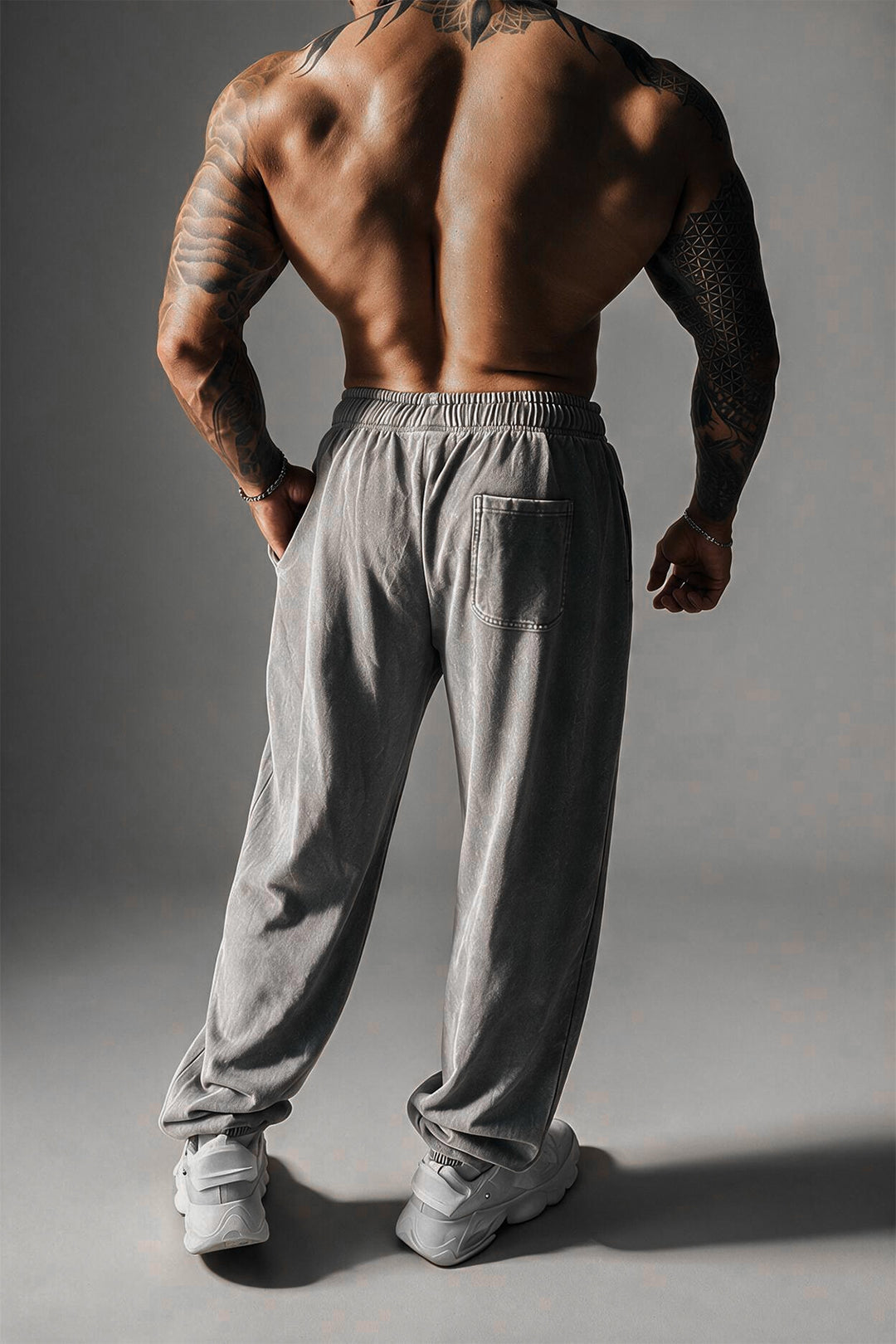Loose Fit Comfort Joggers - Washed Gray