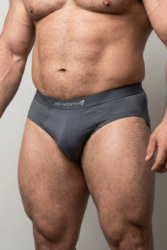 Men's Athletic Seamless Briefs 2-Pack - Black & Gray
