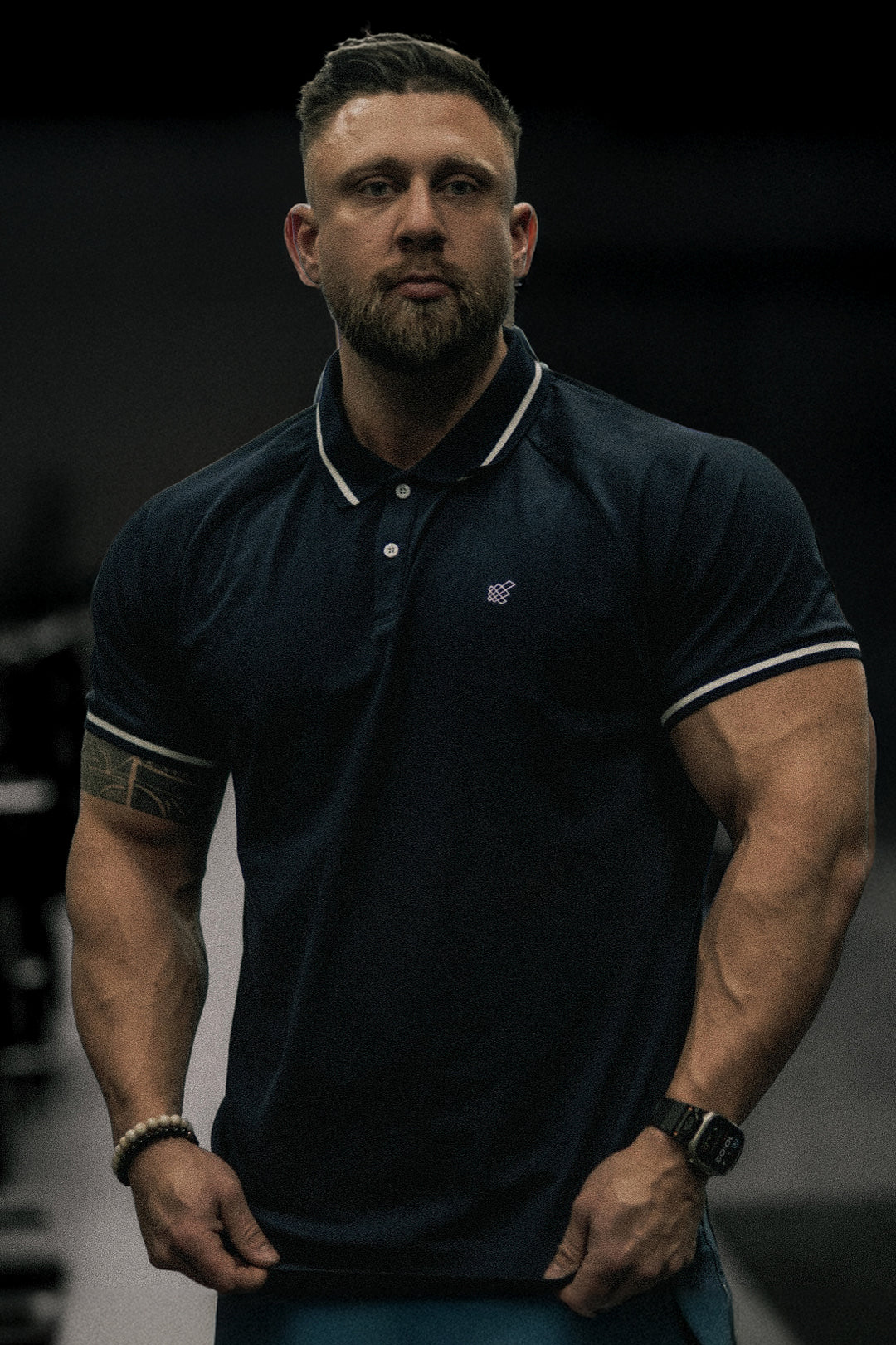 Banded Muscle-Fit Polo T-Shirt - Navy